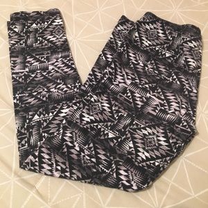 Black Printed Leggings